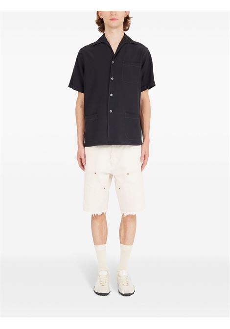 camicia maniche corte uomo nera MAISON MARGIELA | S50DR0009 M35267900